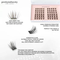 Cluster Lashes - details about how soft and natural looking they are