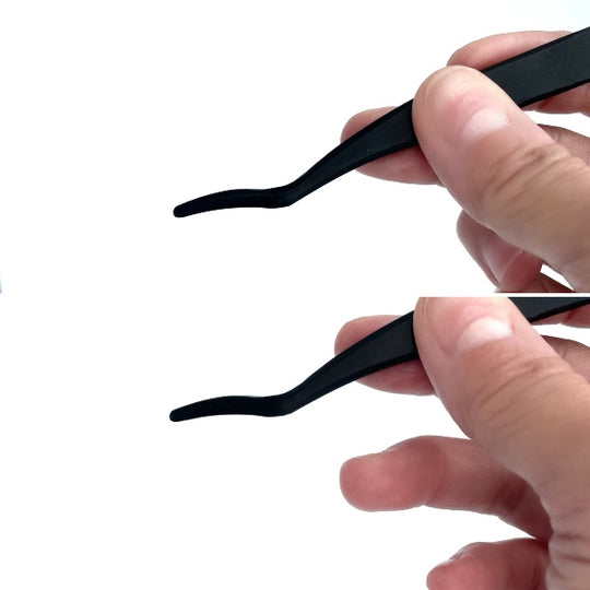 hand placement for holding tweezer