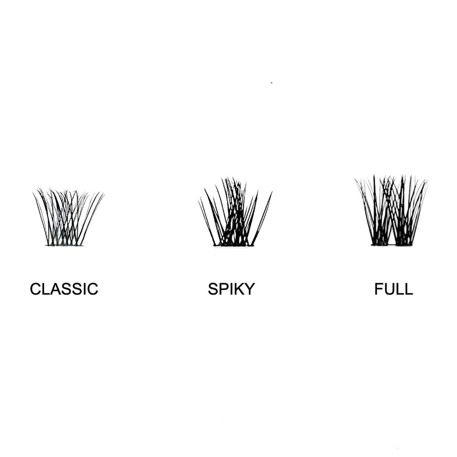 different style types of diy lash extension clusters